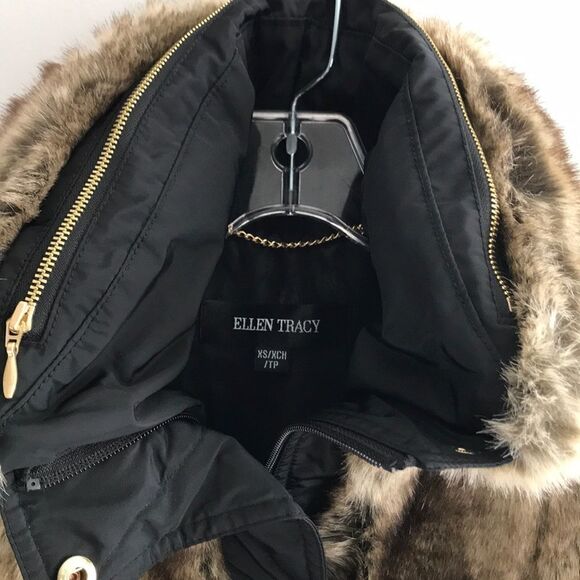 ELLEN TRACY faux fur vest coat - Picture 5 of 14